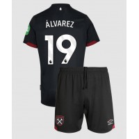 West Ham United Edson Alvarez #19 Bortaställ Barn 2024-25 Korta ärmar (+ Korta byxor)